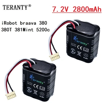2Pcs Original 7.2V 2800mAh Battery for iRobot Roomba Braava 380 380T 381 Mint 5200c 5200 Ni-MH 2.8Ah 7.2v Rechargeable battery
2Pcs Original 7.2V 2800mAh Battery for iRobot Roomba Braava 380 380T 381 Mint 5200c 5200 Ni-MH 2.8Ah 7.2v Rechargeable battery