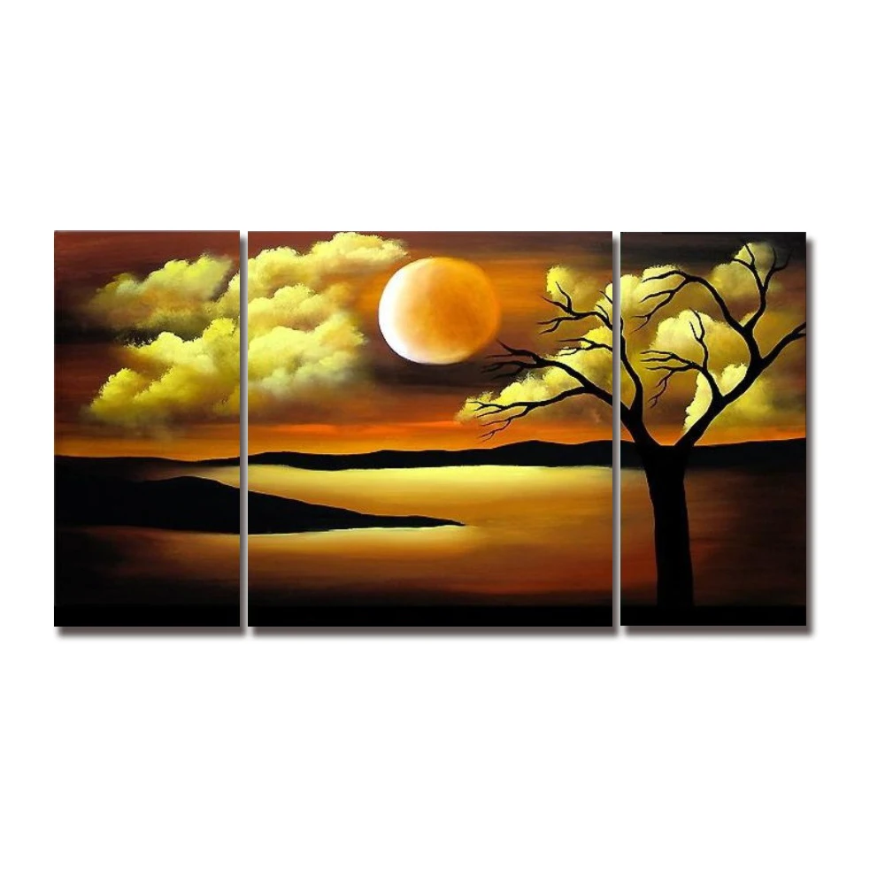 Hand-painted 3 Pieces Abstract Painting Modern Canvas Landscape Wall Painting Sunset Panel Wall Art and Decoration 3pcs/set
Hand-painted 3 Pieces Abstract Painting Modern Canvas Landscape Wall Painting Sunset Panel Wall Art and Decoration 3pcs/set