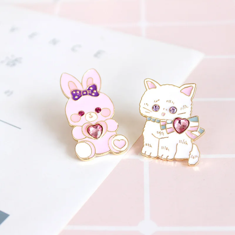 Qingdao Accessories Japanese-style Soft Girl Induced baby tu Cat Heart Gemstone Brooch Corsage 6469ii
Qingdao Accessories Japanese-style Soft Girl Induced baby tu Cat Heart Gemstone Brooch Corsage 6469ii