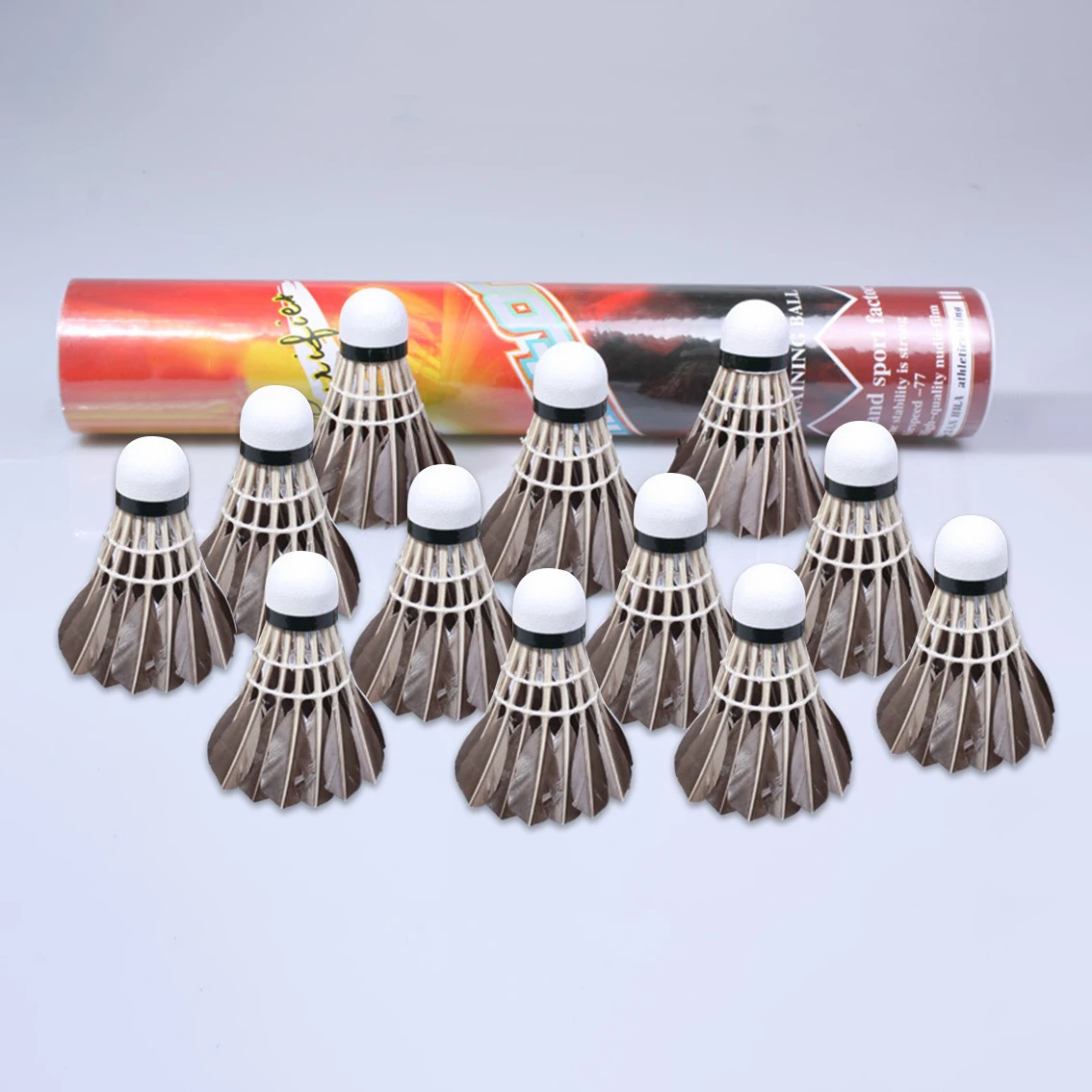 12PCS Set Training Goose Feather Shuttlecocks Durable Advanced Badminton Balls Outdoor Sports Training Badminton Birdies Ball
12PCS Set Training Goose Feather Shuttlecocks Durable Advanced Badminton Balls Outdoor Sports Training Badminton Birdies Ball