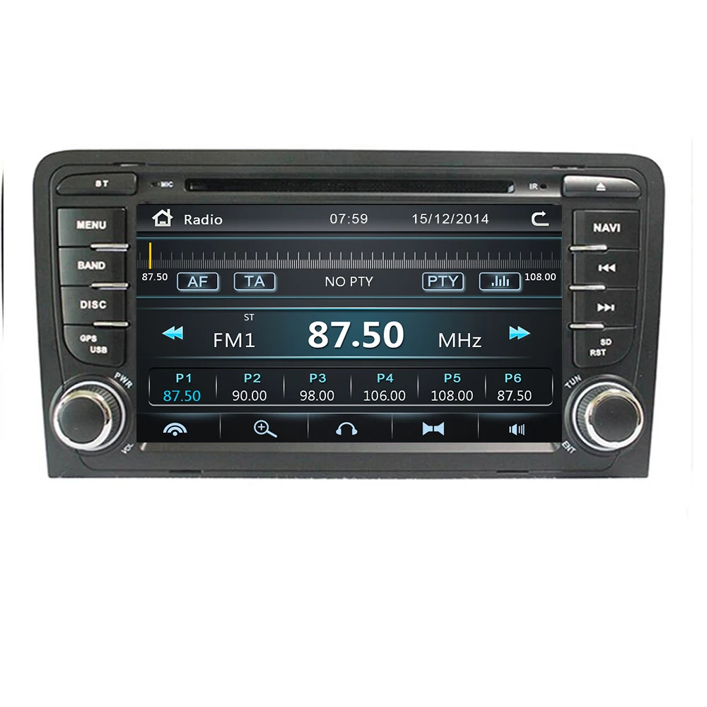 2 Din автомобильный DVD плеер для Audi A3 8P S3 RS3 Sportback 2003 2004 2005 2006 2007 2008 2009 2010 2011 Авторадио