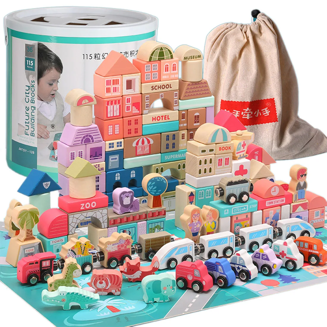 Children Wooden City Scence Model Building Blocks Architecture Educational Toy Gift For Christmas Birthday As Shown 3 Types
Children Wooden City Scence Model Building Blocks Architecture Educational Toy Gift For Christmas Birthday As Shown 3 Types