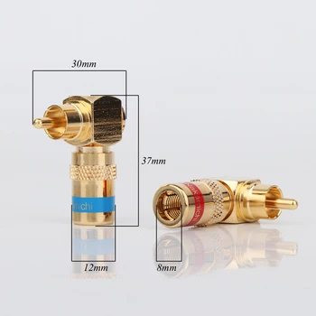 pcs Hi-end Gold Plated 90 Degree Right Angle Nakamichi RCA Plug Hifi Audio RCA Connector Aapter for DIY RCA Interconnect cable
pcs Hi-end Gold Plated 90 Degree Right Angle Nakamichi RCA Plug Hifi Audio RCA Connector Aapter for DIY RCA Interconnect cable