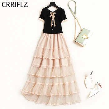 Summer Long Layered Dress Women Short Sleeve Bow Ruffles Patchwork Mesh Tiered Skirts Office Lady Women Summer Dress CRRIFLZ
Summer Long Layered Dress Women Short Sleeve Bow Ruffles Patchwork Mesh Tiered Skirts Office Lady Women Summer Dress CRRIFLZ