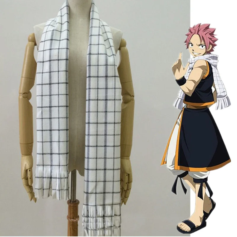 Женский Волшебный хвост Natsu Dragneel костюм для косплея шарфы теплый шейный платок |