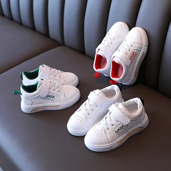 Kid Shoes Boys Sport Sneakers Children girl leather sneaker boys skate shoes white with Rainbow print SYY161 
Kid Shoes Boys Sport Sneakers Children girl leather sneaker boys skate shoes white with Rainbow print SYY161