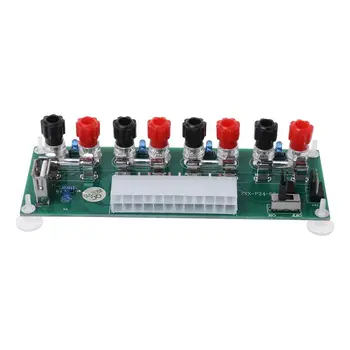 Benchtop Computer Power Supply Electric Circuit 24Pins Breakout Board Module DC Plug Connector USB 5V Port