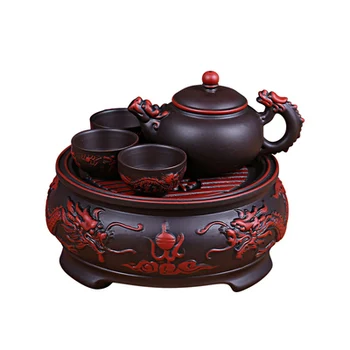 Travel Purple Sand kung fu Tea Set Teapot Teacup Tea Tray Ceramic Mini Portable Outdoor Home Simple Gift 
Travel Purple Sand kung fu Tea Set Teapot Teacup Tea Tray Ceramic Mini Portable Outdoor Home Simple Gift
