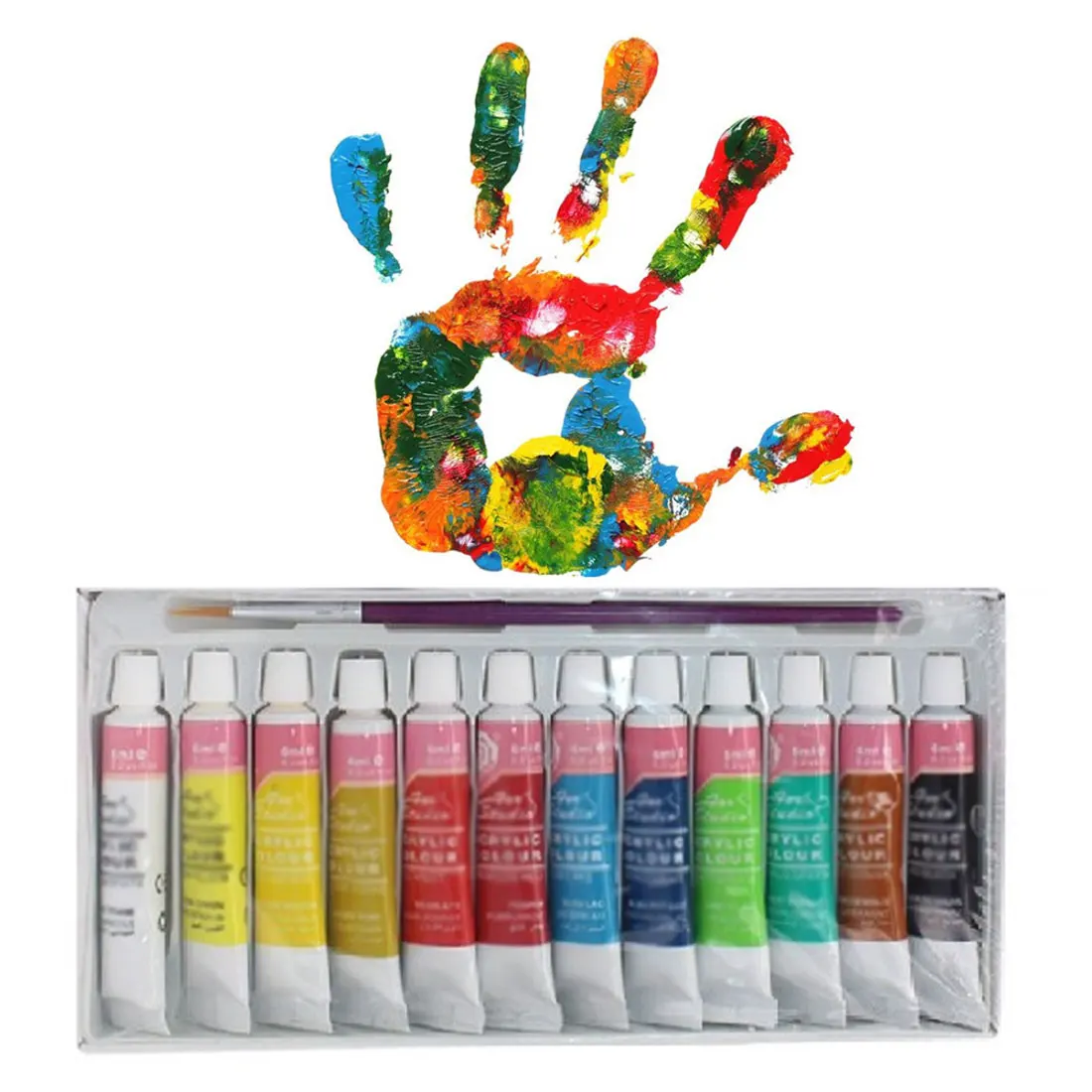Professional Acrylic Paints for Hand-draw Clothing 12 Colors 6ML Acrylic Pigment Hand Painted for Textile Wall Stone Nail Wood
Professional Acrylic Paints for Hand-draw Clothing 12 Colors 6ML Acrylic Pigment Hand Painted for Textile Wall Stone Nail Wood