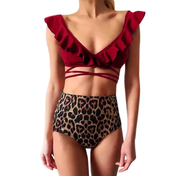 bikinis 2019 muje rWomen's Bikini Leopard Set Swimsuit Two Piece Filled Bra Swimwear Beachwear biquinis feminino monokini mayo
bikinis 2019 muje rWomen's Bikini Leopard Set Swimsuit Two Piece Filled Bra Swimwear Beachwear biquinis feminino monokini mayo