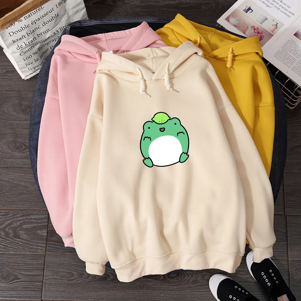 Funny Frog Printed Hoodies Oversized Women Sweatshirt Kawaii Hoodie Womens Korean Pullovers Female Full Sleeve Harajuku Clothes
Funny Frog Printed Hoodies Oversized Women Sweatshirt Kawaii Hoodie Womens Korean Pullovers Female Full Sleeve Harajuku Clothes