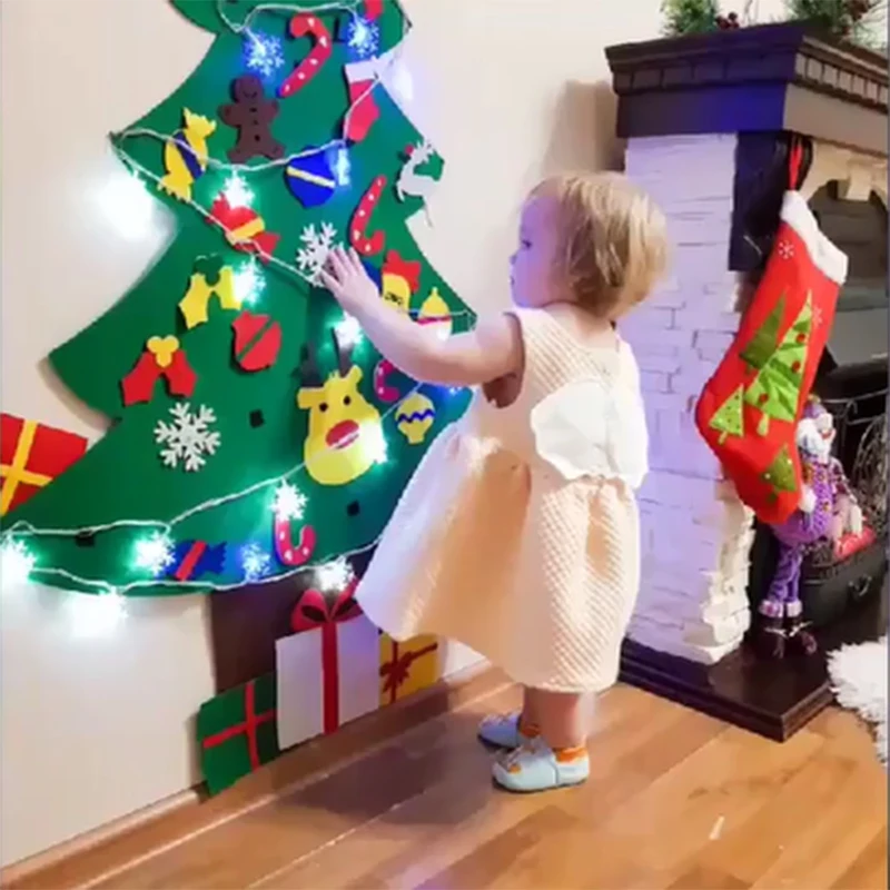 LED Light Felt DIY Artificial Christmas Tree Mini Christmas Tree Navidad gift 2020 New Year Christmas xmas Decoration for home
LED Light Felt DIY Artificial Christmas Tree Mini Christmas Tree Navidad gift 2020 New Year Christmas xmas Decoration for home