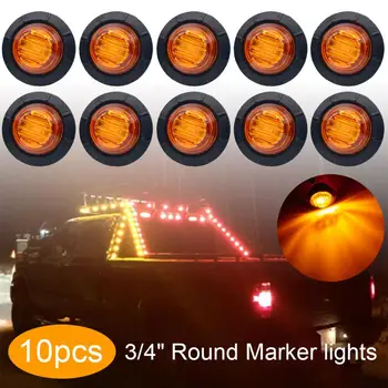 High Quality 10 PCS 12V Side Marker LED Light For Car Truck Trailer Roof Lighting Boat Interior & Exterior Lightings Red Yellow
High Quality 10 PCS 12V Side Marker LED Light For Car Truck Trailer Roof Lighting Boat Interior & Exterior Lightings Red Yellow