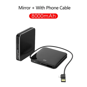 D72 LCD Mirror Screen Mini Power Bank 8000Mah Ultra-Thin Built-in 3In1 Cable Wireless Charger Portable External Battery
D72 LCD Mirror Screen Mini Power Bank 8000Mah Ultra-Thin Built-in 3In1 Cable Wireless Charger Portable External Battery