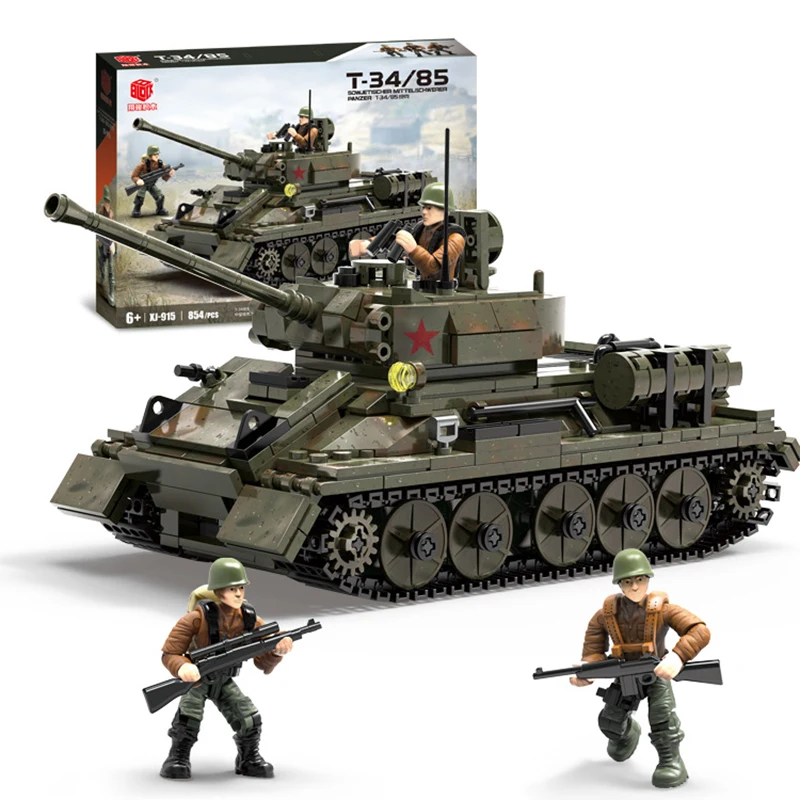 WW2 Soviet T-34 Medium Tank M26 Heavy Tank Model Building Blocks Soldier Figures Clone Troopers Legoinglys Bricks Toys for Kids
WW2 Soviet T-34 Medium Tank M26 Heavy Tank Model Building Blocks Soldier Figures Clone Troopers Legoinglys Bricks Toys for Kids