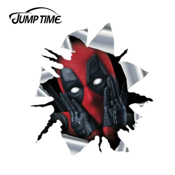 Jump Time 13cm x 12.2cm Deadpool car Sticker Funny Car Stickers Torn Metal Bumper Decal Window Trunk Animal 3D Car Styling
Jump Time 13cm x 12.2cm Deadpool car Sticker Funny Car Stickers Torn Metal Bumper Decal Window Trunk Animal 3D Car Styling