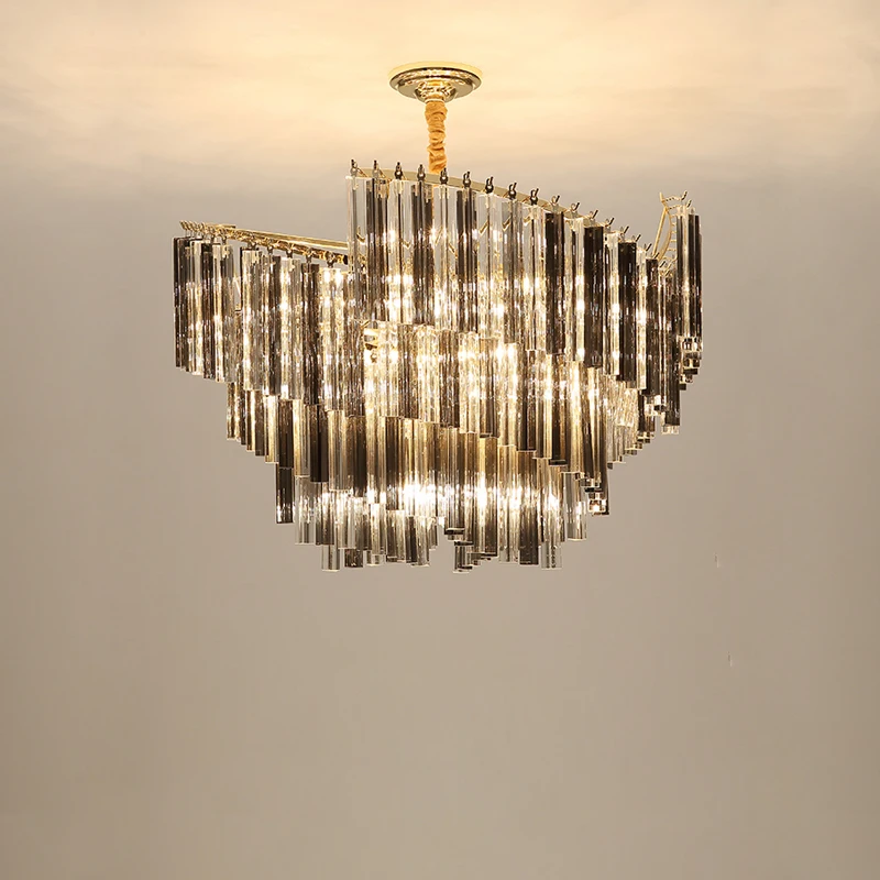 Dimmable LED Silver Gold Crystal Clear Grey Lustre Suspension Hanging Lamps Luminaire Lampe Pendant Light For Foyer
Dimmable LED Silver Gold Crystal Clear Grey Lustre Suspension Hanging Lamps Luminaire Lampe Pendant Light For Foyer