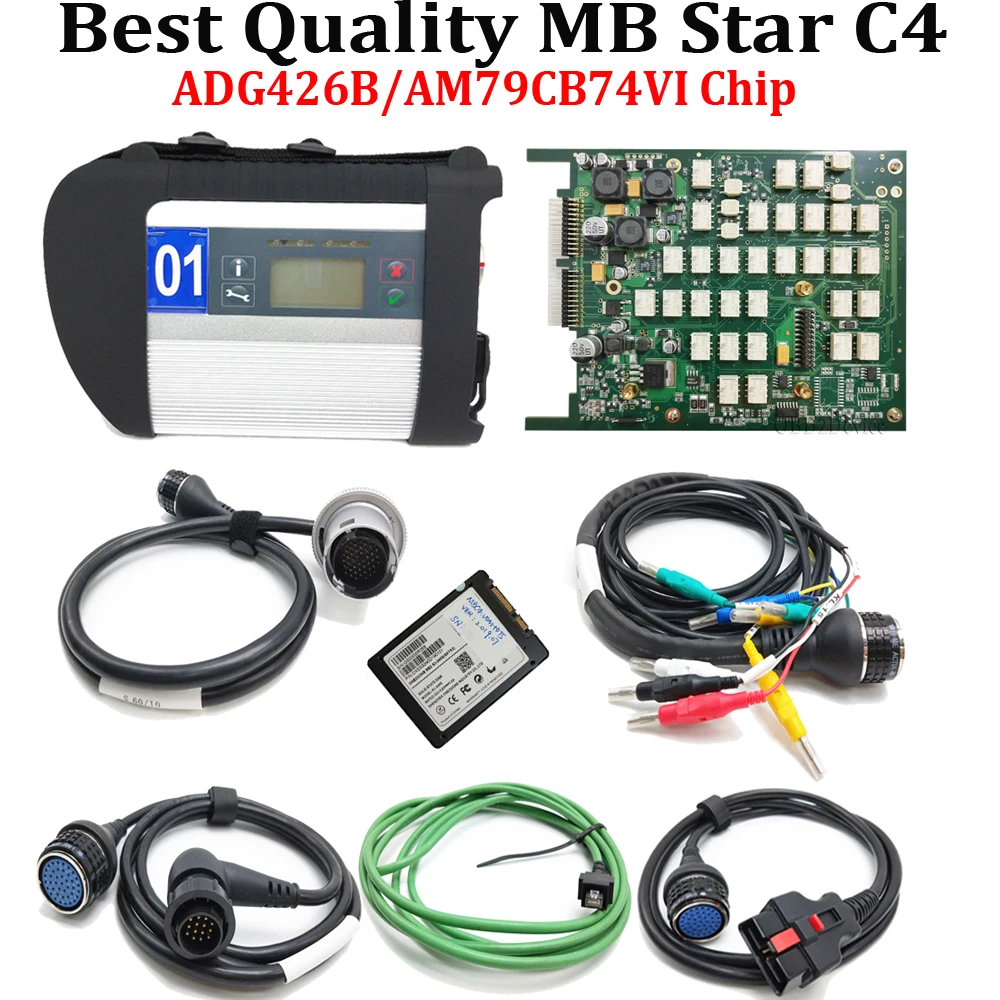 Best Quality Mb Star C4 ADG426B/AM79CB74VI Chip SD Connect C4 with V2019.09 Software Star Diagnosis C4 Wifi Diagnostic Scanner
Best Quality Mb Star C4 ADG426B/AM79CB74VI Chip SD Connect C4 with V2019.09 Software Star Diagnosis C4 Wifi Diagnostic Scanner