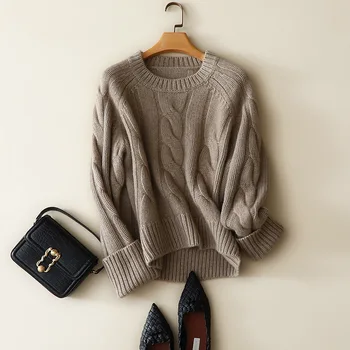 100% Cashmere Thick Women Sweater and Pullovers 2020 Autumn Winter Vintage Solid Warm Winter Tops for Women Fall Winter
100% Cashmere Thick Women Sweater and Pullovers 2020 Autumn Winter Vintage Solid Warm Winter Tops for Women Fall Winter