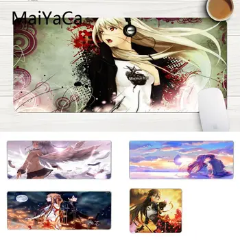 MaiYaCa Sword Art Online And Anime MousePads Computer Laptop Anime Mouse Mat Comfort Mouse Mat Gaming Lockedge Mousepad