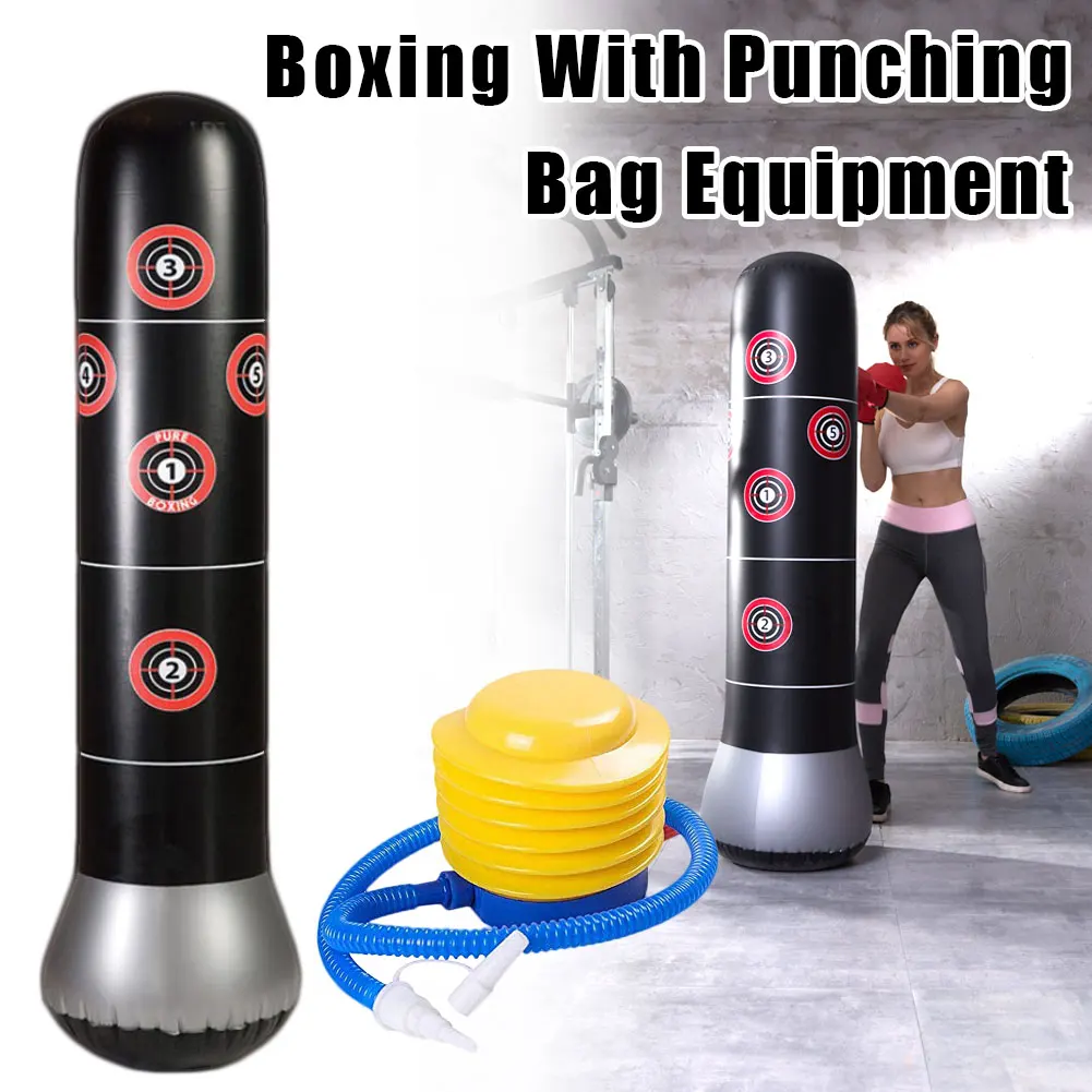 160cm Boxing Punching Bag Inflatable Free-Stand Tumbler Muay Thai Training Pressure Relief Bounce Back Sandbag with Air Pump
160cm Boxing Punching Bag Inflatable Free-Stand Tumbler Muay Thai Training Pressure Relief Bounce Back Sandbag with Air Pump