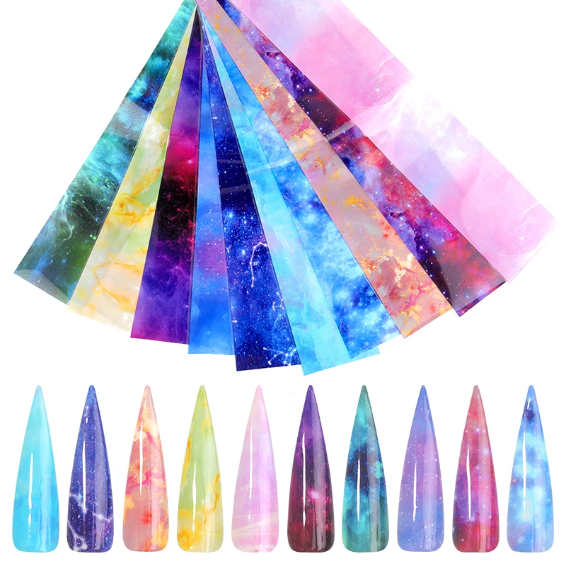 10 pc Nail Sheet Sticker Set Holographic Starry Sky Adhesive Envelopes Transfer Paper Marble Shiny Nail Art Sticker Gel Slider
10 pc Nail Sheet Sticker Set Holographic Starry Sky Adhesive Envelopes Transfer Paper Marble Shiny Nail Art Sticker Gel Slider