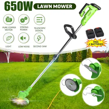 650W 6000r/min Electric Lawn Mower Dual Li-ion Battery Cordless Grass Trimmer Auto Release String Cutter Pruning Garden Tool
650W 6000r/min Electric Lawn Mower Dual Li-ion Battery Cordless Grass Trimmer Auto Release String Cutter Pruning Garden Tool