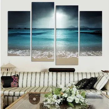 

Sea Beach Wave Seascape Landscape Canvas Painting Waterfall Poster and Prints Artwork for Modern Home Office Room Decor Dropship