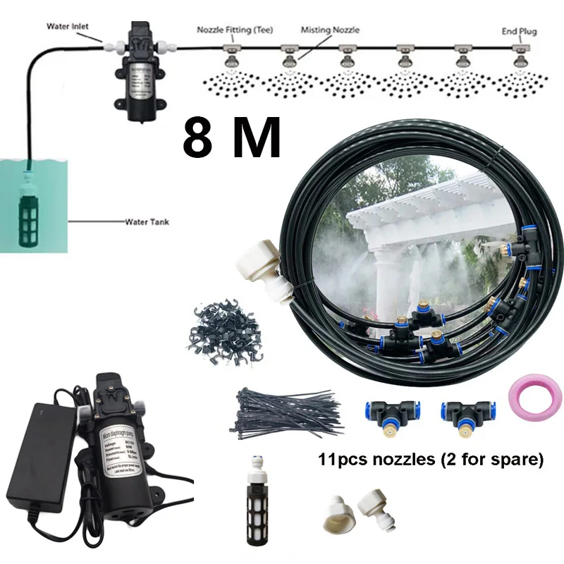 Self Priming Pump 660W Water Pump Watering Kit 11pcs Nozzle Mist System for Greenhouse Humidificationnjectors
Self Priming Pump 660W Water Pump Watering Kit 11pcs Nozzle Mist System for Greenhouse Humidificationnjectors