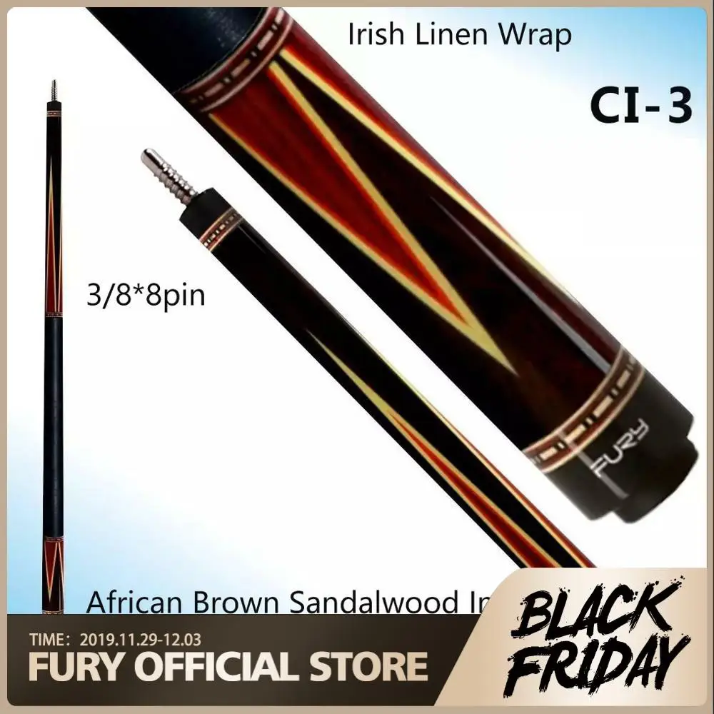 FURY CI-3 Pool Cue With Case 13mm Tiger Everest Tip Half Technology HTE Shaft High-end Hard Maple Inlay Technology Billiard
FURY CI-3 Pool Cue With Case 13mm Tiger Everest Tip Half Technology HTE Shaft High-end Hard Maple Inlay Technology Billiard