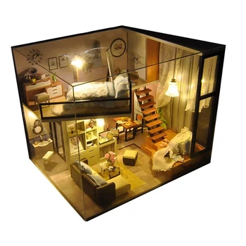 Children's Toy Little Girl Princess Birthday Gift Playhouse Handmade Doll House Wooden Mini Toy House Kit
Children's Toy Little Girl Princess Birthday Gift Playhouse Handmade Doll House Wooden Mini Toy House Kit