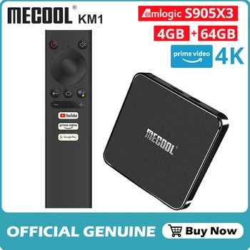 KM1 TV Box Android TV 4GB 64GB Amlogic S905X3 Android 9.0 2.4G/5G Wifi Widevine L1 Google Play Prime Video 4K Voice Set Top Box
KM1 TV Box Android TV 4GB 64GB Amlogic S905X3 Android 9.0 2.4G/5G Wifi Widevine L1 Google Play Prime Video 4K Voice Set Top Box
