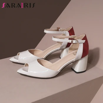 SARAIRIS Elegant Shallow Ol Sandals Women High Heels Date Sandals Ladies Summer Concise mixed-color Patent Leather Shoes
SARAIRIS Elegant Shallow Ol Sandals Women High Heels Date Sandals Ladies Summer Concise mixed-color Patent Leather Shoes
