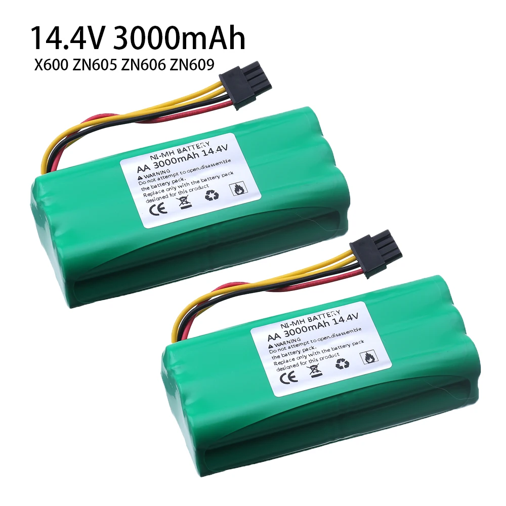 

2pcs 14.4V 3000MAH Ni-MH AA rechargeable battery for Ecovacs Deebot Deepoo X600 ZN605 ZN606 ZN609 Redmond Vacuum Cleaner Robot