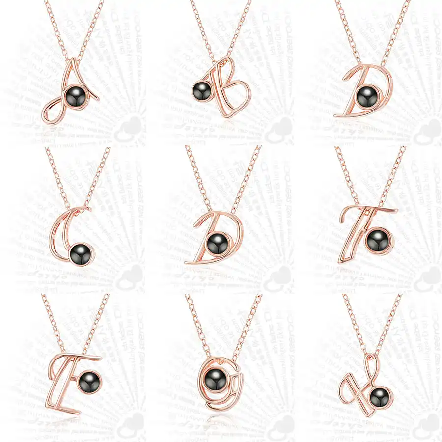 charm love square heart shape hollow zircon pendant necklace for