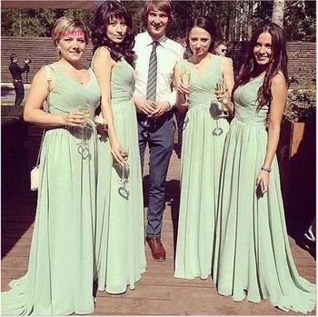 Cheap Mint Green Plus Size Bridesmaid Dresses Long V Neck Back Chiffon Girls 2020 Custom Made Wedding Party Prom Dress Wear Gown
Cheap Mint Green Plus Size Bridesmaid Dresses Long V Neck Back Chiffon Girls 2020 Custom Made Wedding Party Prom Dress Wear Gown