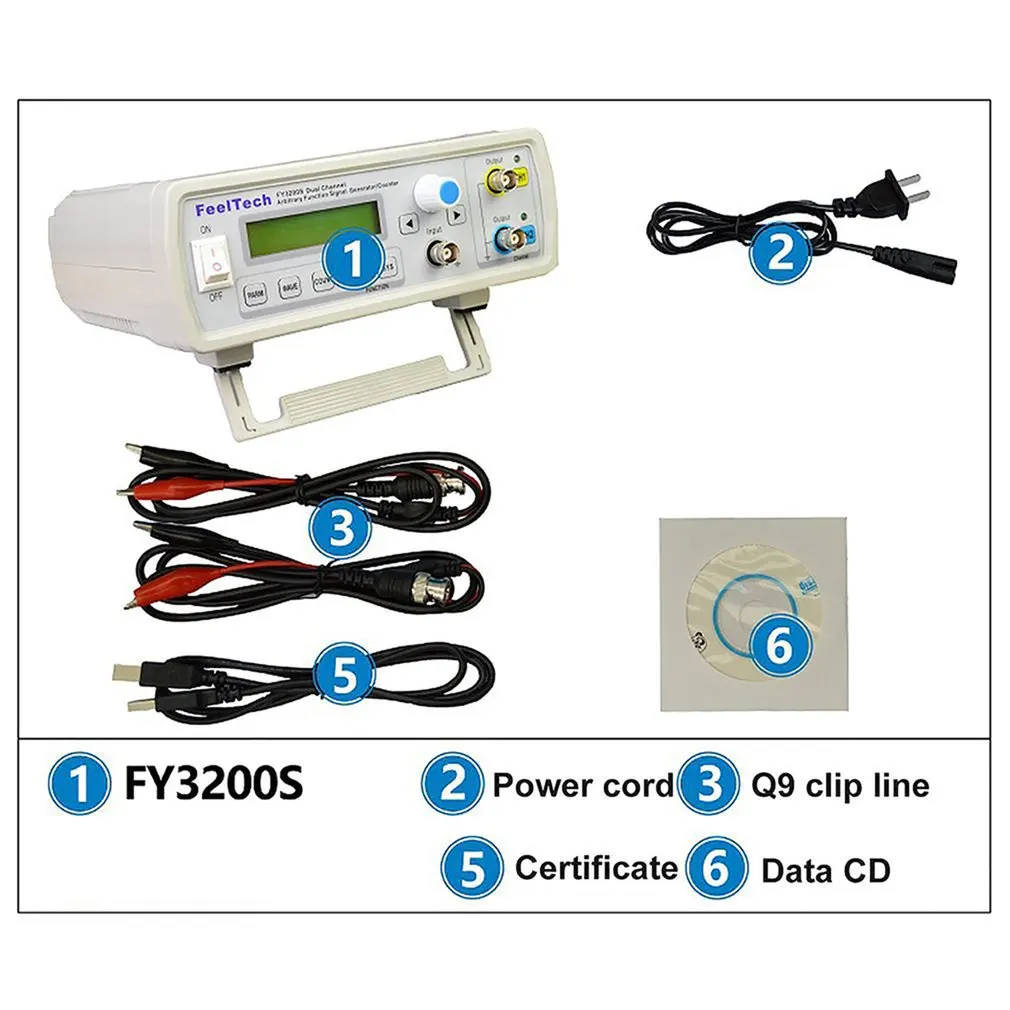 FY3200S 20MHZ Digital DDS Dual-channel Function Signal Source Generator Arbitrary Waveform/Pulse Frequency Meter Sale
FY3200S 20MHZ Digital DDS Dual-channel Function Signal Source Generator Arbitrary Waveform/Pulse Frequency Meter Sale