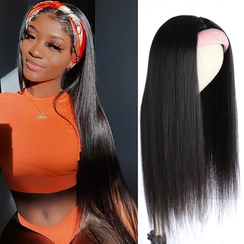 Headband Wig Human Hair Straight Wigs Brazilian Remy Hair Wigs For Women Glueless Human Hair Wigs With Pre-attached Scarf
Headband Wig Human Hair Straight Wigs Brazilian Remy Hair Wigs For Women Glueless Human Hair Wigs With Pre-attached Scarf