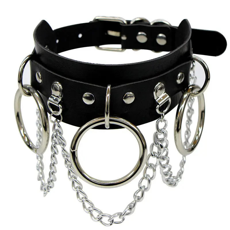 Edelstahl PU Leder Halsband Anhänger für Frauen Goth Punk Kette Sexy Choker Halsketten Geschenk Bondage 12 Edelstahl PU Leder Halsband Anhänger für Frauen Goth Punk Kette Sexy Choker Halsketten Geschenk Bondage 1