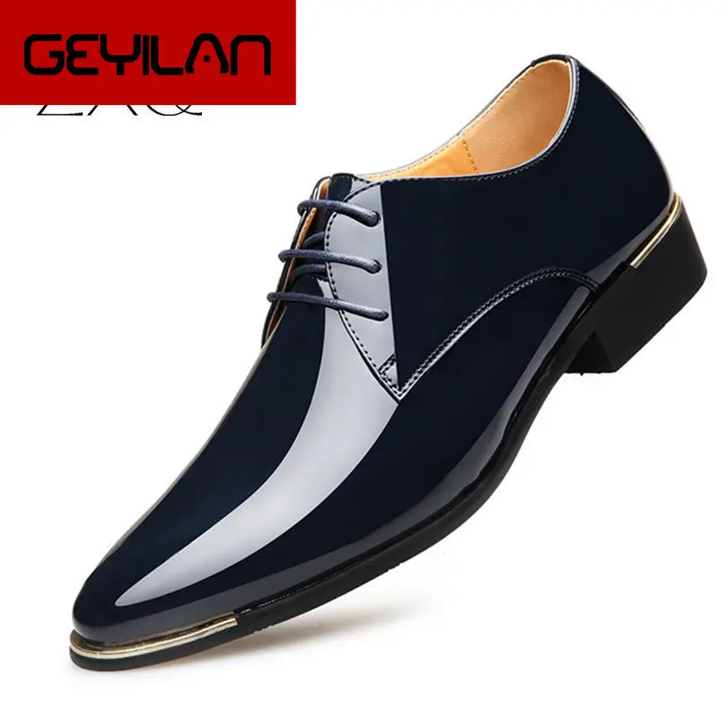 2018 Newest Men's Quality Patent Leather Shoes Zapatos de hombre Size 38-47 Black Leather Soft Man Dress Shoe
2018 Newest Men's Quality Patent Leather Shoes Zapatos de hombre Size 38-47 Black Leather Soft Man Dress Shoe