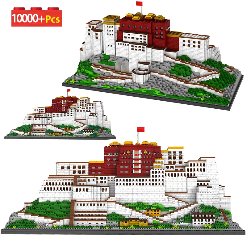 New City Diamond Mini Famous Architecture Notre Dame De Paris Blocks DIY Potala Palace Building Bricks Toys for Kids | Игрушки и хобби