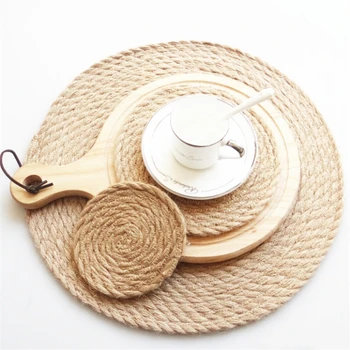 Handmade Weave Non-slip Placemat For Table Round Insulation pads Table Mats Pads Home Decor Factory Wholesale
Handmade Weave Non-slip Placemat For Table Round Insulation pads Table Mats Pads Home Decor Factory Wholesale
