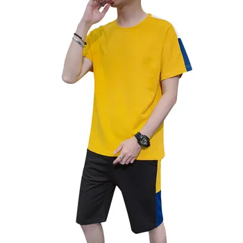 2020 New Summer Short Sleeve Sport Suits Men's Tracksuit Patchwork Sportswear Male Sportswear 2 Piece Set Men Shorts + T Shirt
2020 New Summer Short Sleeve Sport Suits Men's Tracksuit Patchwork Sportswear Male Sportswear 2 Piece Set Men Shorts + T Shirt