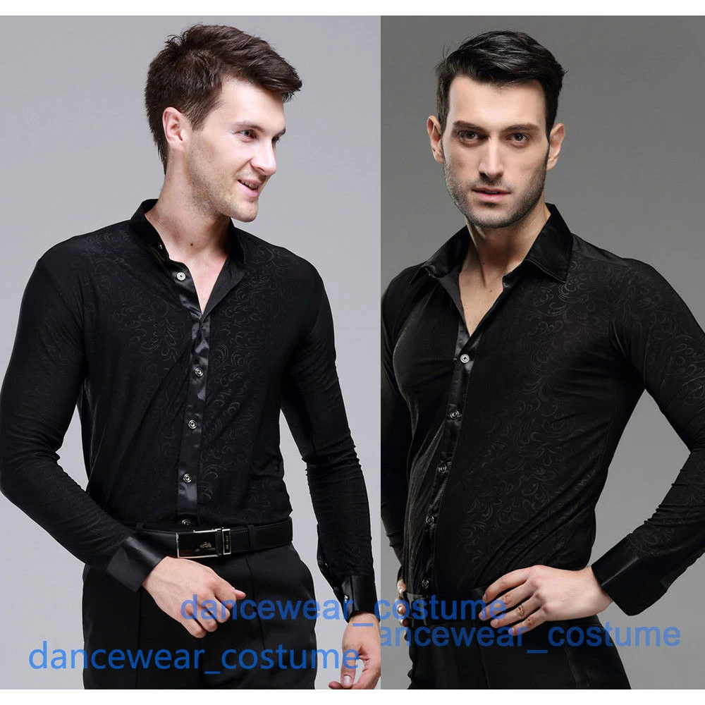 New Men Long Sleeve Party Ballroom Smooth Latin Modern Tango Jazz Rhythm Competition Practice Dance Shirt Tops Black SZ39-43
New Men Long Sleeve Party Ballroom Smooth Latin Modern Tango Jazz Rhythm Competition Practice Dance Shirt Tops Black SZ39-43