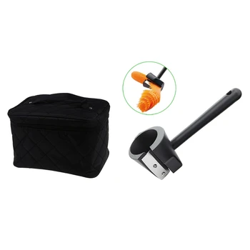 Zipper Cosmetic Storage Make Up Bag Handle Train Case Purse-M Black & Cucumber Carrot Curler Sharpener Spiral Grater Peeler Slic
Zipper Cosmetic Storage Make Up Bag Handle Train Case Purse-M Black & Cucumber Carrot Curler Sharpener Spiral Grater Peeler Slic