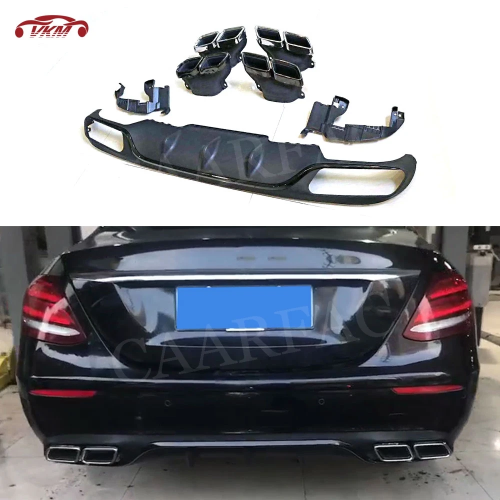 E Class PP Rear Bumper Lip Diffuser with Exhaust Tips 4 Outlet for Mercedes Benz W213 E200 E300 2017 2018 2019 Standard bumper
E Class PP Rear Bumper Lip Diffuser with Exhaust Tips 4 Outlet for Mercedes Benz W213 E200 E300 2017 2018 2019 Standard bumper