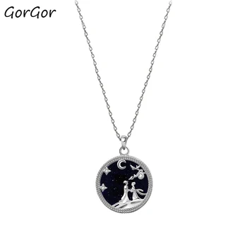 GorGor Necklace Women 925 Sterling Pattern Traditional Story Pendant Mosaic White Shell Exquisite Beautiful Jewelry A2051 
GorGor Necklace Women 925 Sterling Pattern Traditional Story Pendant Mosaic White Shell Exquisite Beautiful Jewelry A2051