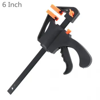 

6 Inch Universal Wood Working Bar Manual Clip with F-type 153mm Maximum Opening for Quick Ratchet Release Speed Squeeze