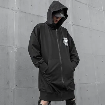 Men Zipper Long Hooded Sweatshirt Autumn New Coat Skull Cardigan Male Streetwear Hip Hop Punk Gothic Hoodie Jacket Outerwear
Men Zipper Long Hooded Sweatshirt Autumn New Coat Skull Cardigan Male Streetwear Hip Hop Punk Gothic Hoodie Jacket Outerwear