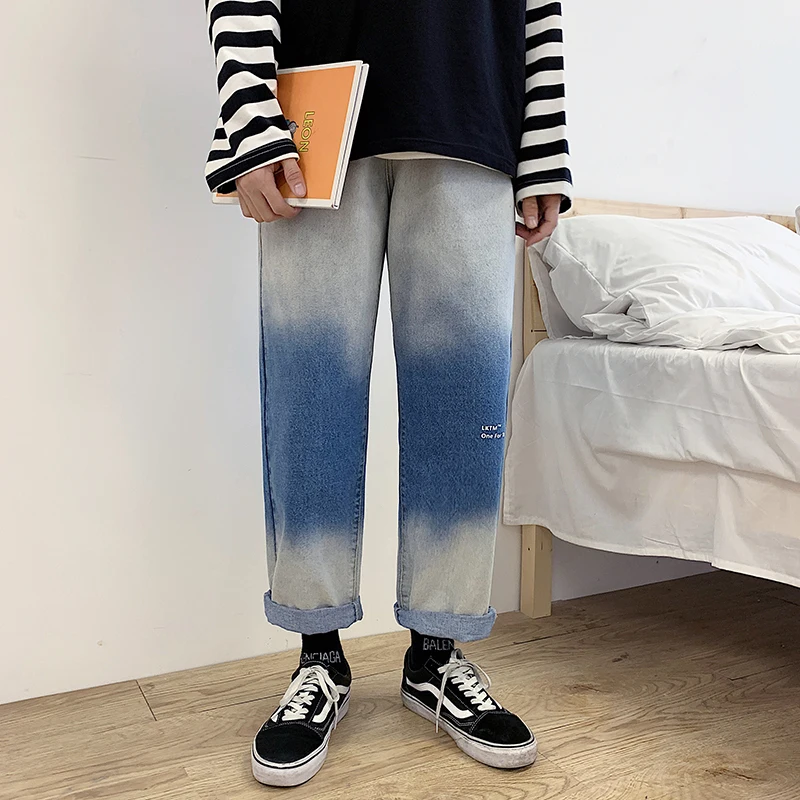 Gradient Jeans Men's Fashion Washed Casual Straight Jeans Pants Men Streetwear Wild Loose Hip Hop Denim Trousers Mens S-2XL
Gradient Jeans Men's Fashion Washed Casual Straight Jeans Pants Men Streetwear Wild Loose Hip Hop Denim Trousers Mens S-2XL
